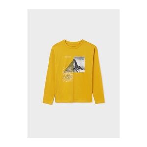 Mayoral Mustard Long Sleeve Tee with Graphic